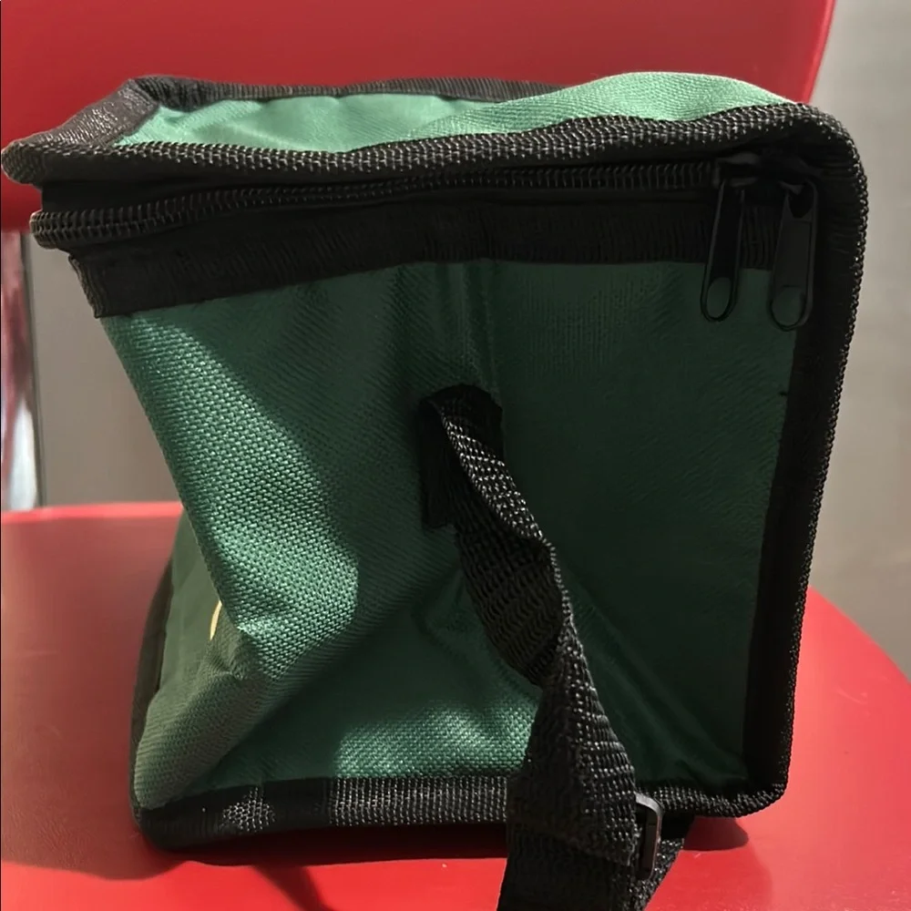 Green and Black Insulated Bag